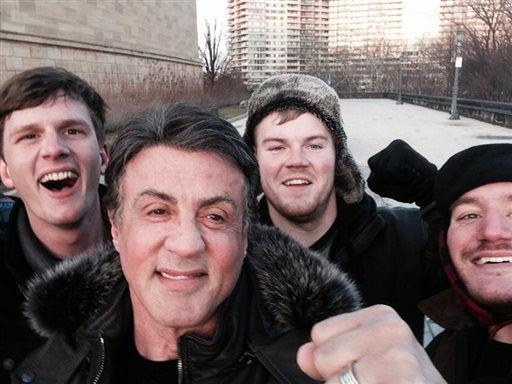 Sylvester Stallone Surprises Fans at ' Rocky Steps'