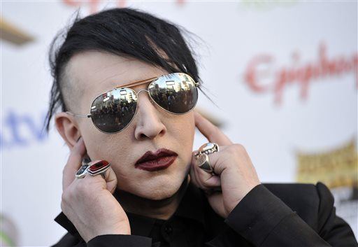 Denny's Patron Decks Marilyn Manson in Face