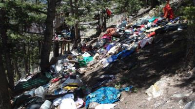 Homeless Man Dumps 4 Tons of Trash in Forest