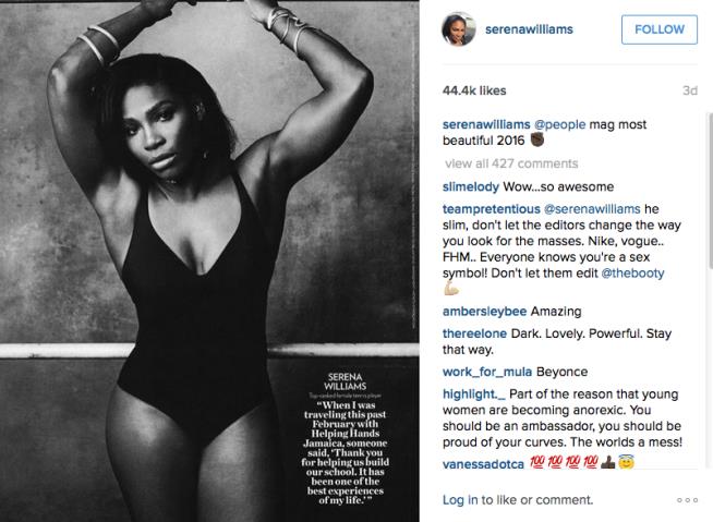 Serena Williams Gets an Earful Over Photoshopped Image