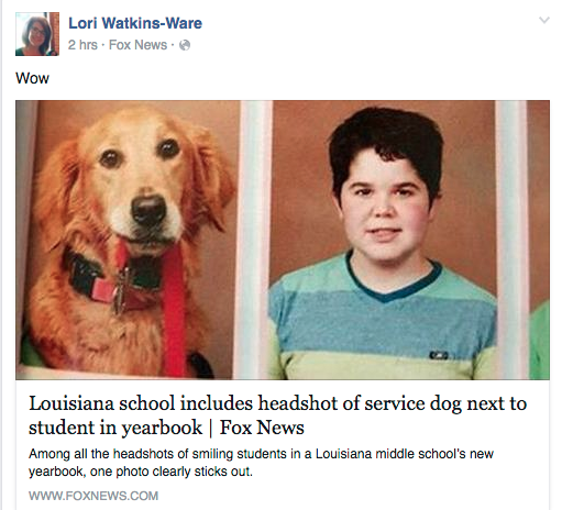 Service Dog Takes World's Cutest Yearbook Photo
