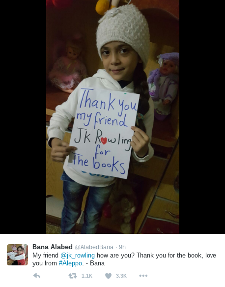 JK Rowling Makes Some Magic for Young Girl in Aleppo