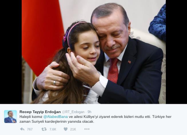 Aleppo's Bana Alabed Meets With Turkish President