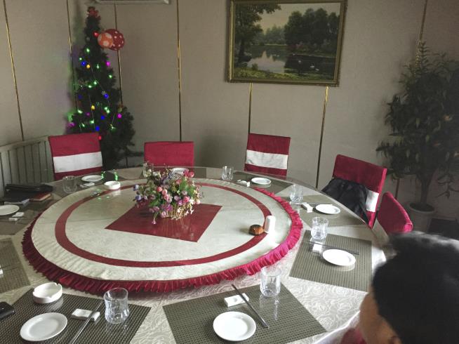 In Pyongyang, Xmas Trees Are Up All Year