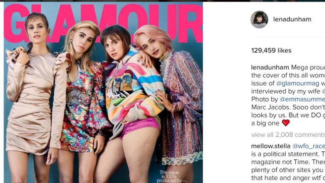 Lena Dunham to Glamour : Thanks for Not Photoshopping
