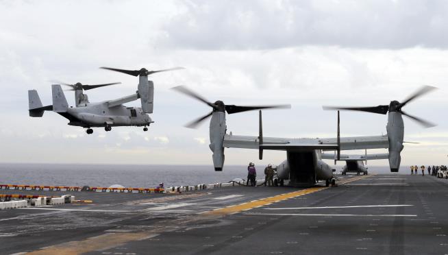 US Calls Off Search for 3 Marines in Osprey Crash