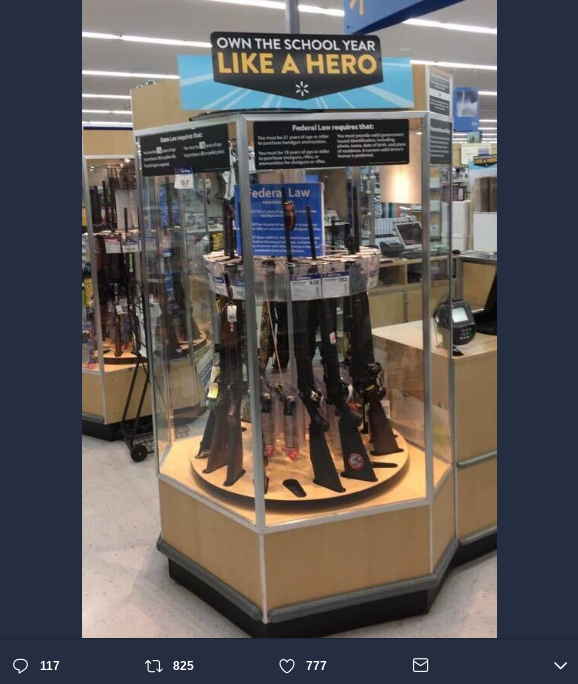 Walmart: Back-to-School Sign on Gun Display Was Prank