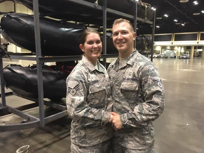 National Guard Couple Tie Knot During Irma