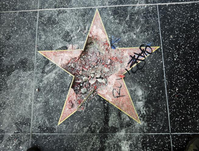 Trump's Star on Hollywood Walk of Fame Is Now Rubble