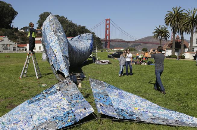 Check Out This 82-Foot-Long Whale Made of Trash