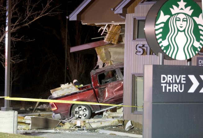 Truck Almost Demolishes Illinois Starbucks
