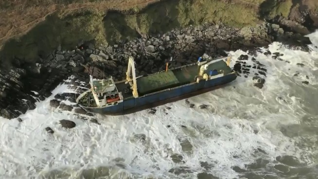 Long abandoned ship found off the coast of Ireland