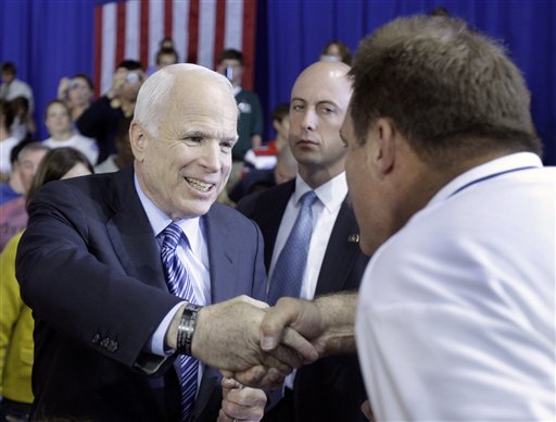 Facing a Wipeout, McCain Tones It Down