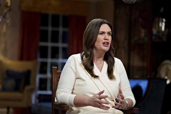 Sarah Huckabee Sanders' $19K Lectern Raises Eyebrows