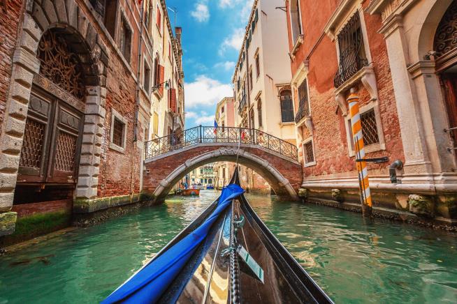 Selfie-Taking Tourists End Up in Venice Canal