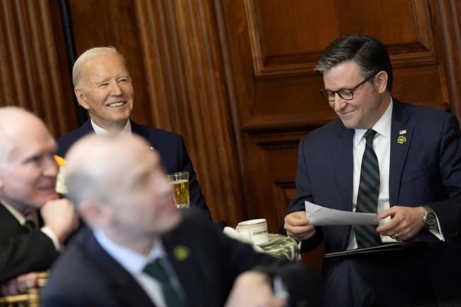 Biden Gives, Gets at Joke-Filled Event