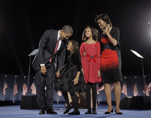 Obama Girls Visit DC Schools