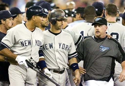 Benches Clear in Yanks Win Over Jays