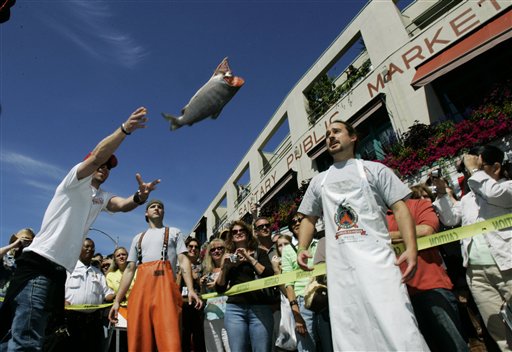 PETA Protests Seattle Fish-Flinging