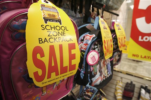 Back to School Sales in Slump
