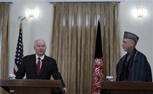 Gates, in Kabul, Contradicts Karzai's Timetable