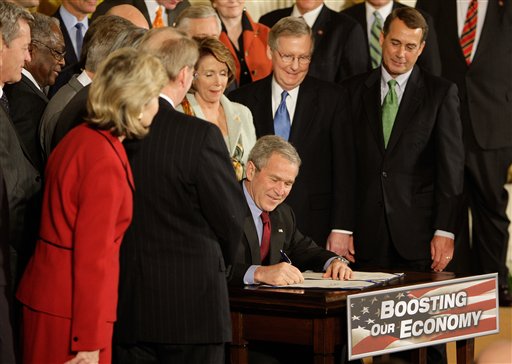 Bush Signs $168B Stimulus Plan
