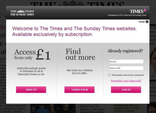 Paywall Drives Off 98.8% of Times Readers