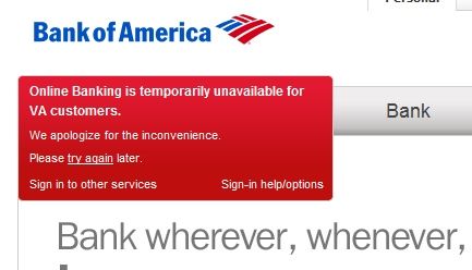 Bank of America Online Site Goes Down for Many Customers; Bank Says It's Not a Cyberattack