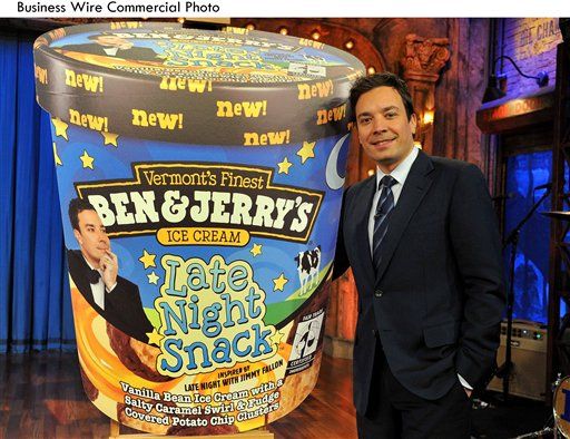 Jimmy Fallon Launches His Own Ben & Jerry's Ice Cream Flavor, 'Late Night Snack'