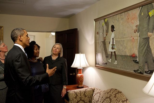 President Obama Installs Racially Charged Norman Rockwell Painting in the White House