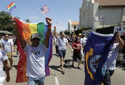 Marines Recruit at Southern California Gay Pride Event