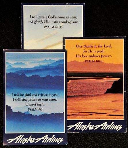 No More Prayer Cards for Alaska Airlines Fliers