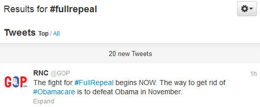 GOP Wastes No Time: #FullRepeal