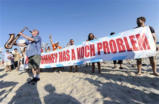 Protesters in Boat Try to Crash Romney Fundraiser