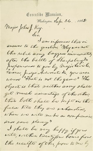 Lincoln Letter Sells for $3.4M
