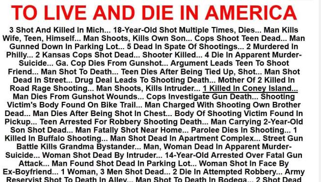 Huffington Post Tracks 100+ Shooting Deaths in Week