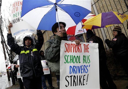 152K Kids Have to Find Ride as NYC Bus Drivers Strike