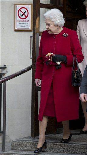 The Queen Leaves Hospital