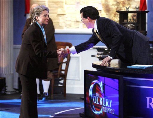 It's Hillary to the Rescue on 'Colbert Report'