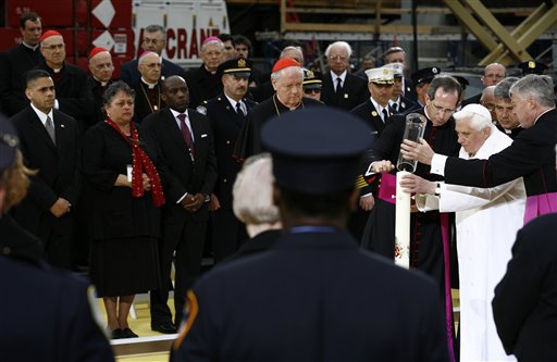 Pope Prays at Ground Zero