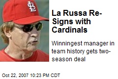 La Russa Re-Signs with Cardinals