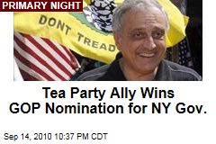 Tea Party Ally Wins GOP Nomination for NY Gov.
