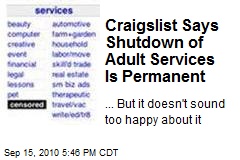 Craigslist Says Shutdown of Adult Services Is for Good