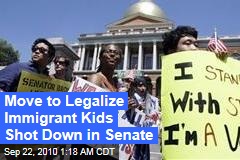 Move to Legalize Immigrant Kids Shot Down in Senate