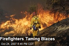 Firefighters Taming Blazes