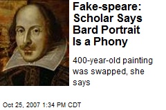 Fake-speare: Scholar Says Bard Portrait Is a Phony