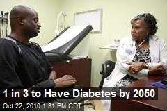 1 in 3 to Have Diabetes by 2050