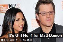 It's Girl No. 4 for Matt Damon