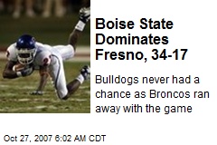 Boise State Dominates Fresno, 34-17