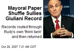 Mayoral Paper Shuffle Sullies Giuliani Record